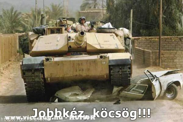 A tank erõsebb a KRESZ-nél