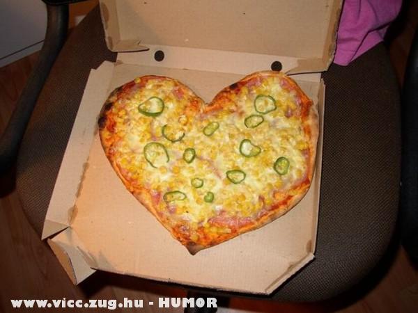 Valentin napi pizza