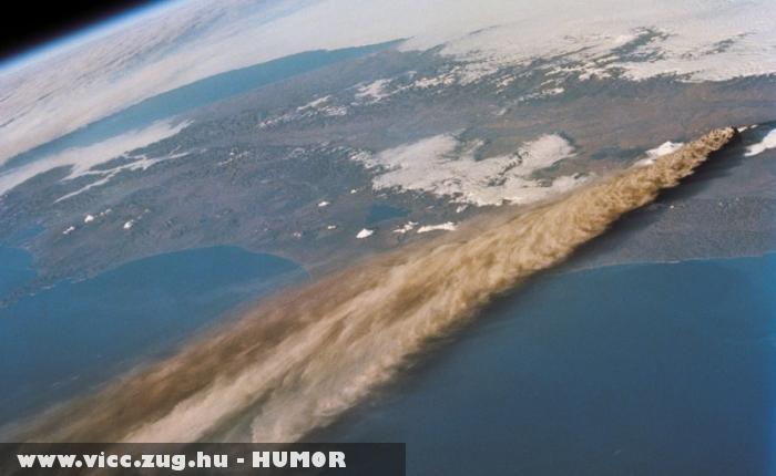 Mûhold kép az Islandi vulkánról 