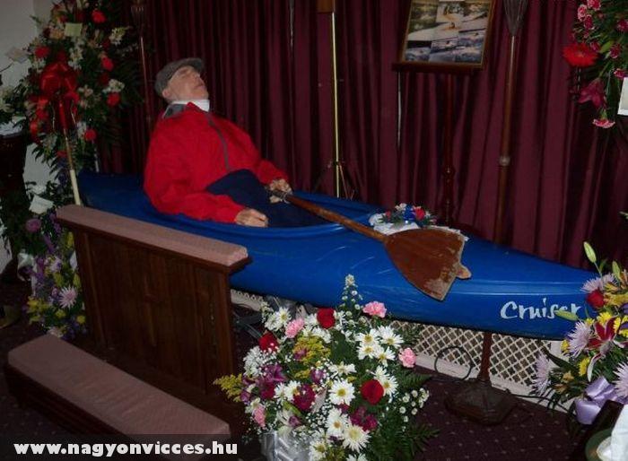 Sportoló temetésén